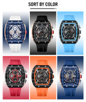 Reloj De Pulsera Curren 8442 Para Hombre Estilo Business Y Casual Cronógrafo De 6 Manos Reloj De Cuarzo Lujo Y Moda Resistente Al Agua Material De Correa Silicona Y Caja De Aleación Dial De Cristal De Zafiro - details 6