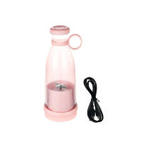 Mezclador Recargable De Frutas Frescas Usb Portátil Mini Batidora Eléctrica Rápida Para Smoothies Y Hielo En Azul/Rosa - details 6