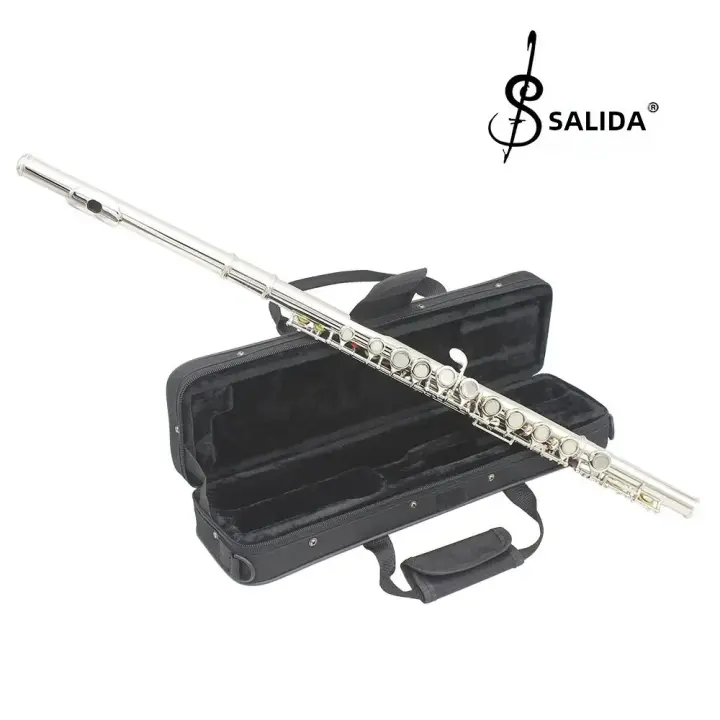 FLUTE TRANVERSAL PROFESSIONAL SLADE 16 AGujeros C Llave C Clave E Mecanismo Material De La Superficie Niquelado Cupro-níquel - 1