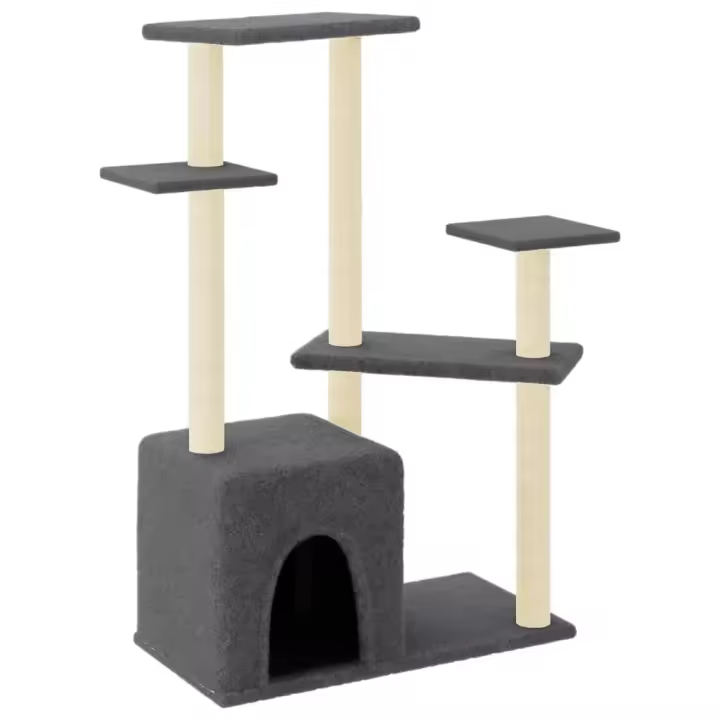 Rascador para Gatos con postes de ISAL gris Obscura 107,5 cm - 1