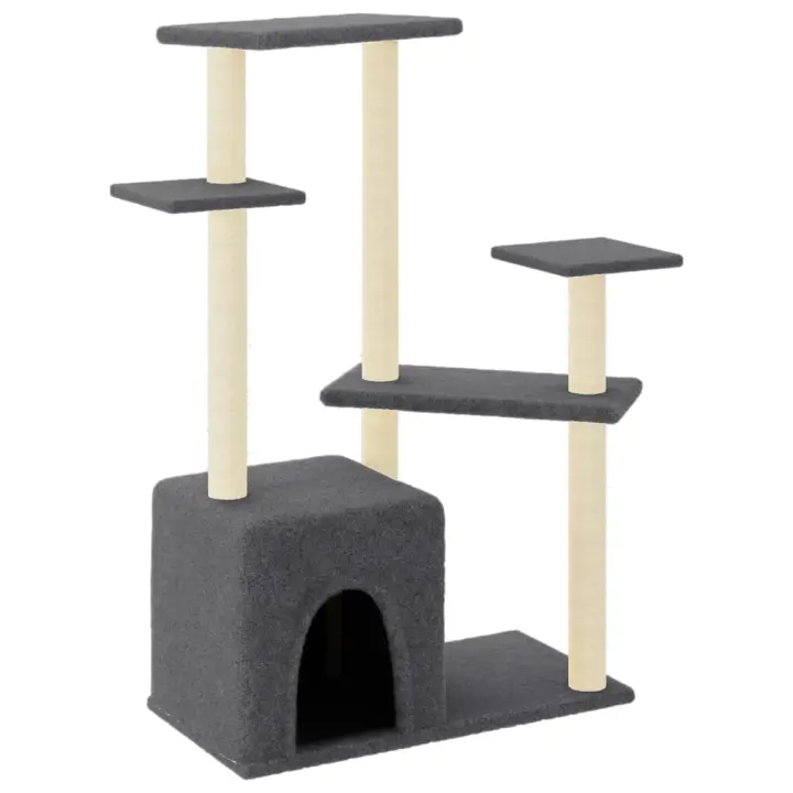 Rascador para Gatos con postes de ISAL gris Obscura 107,5 cm - 1