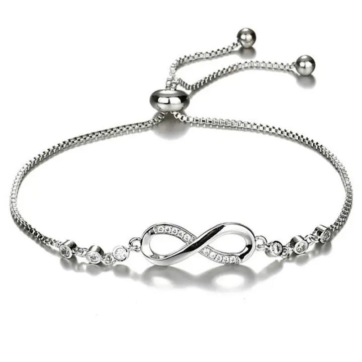 Pulsera de 8 dígitos para Mujer, pulsera ajustable y desmontable de Cristal Moderna, versátil y Fácil - 1