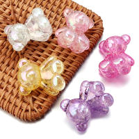 5pcs Cuentas De Acrílico En Forma De Oso Estallido 26x31mm Colores Mixtos Espaciadores Para Pulseras Llaveros Accesorios De Joyería DIY - details 1