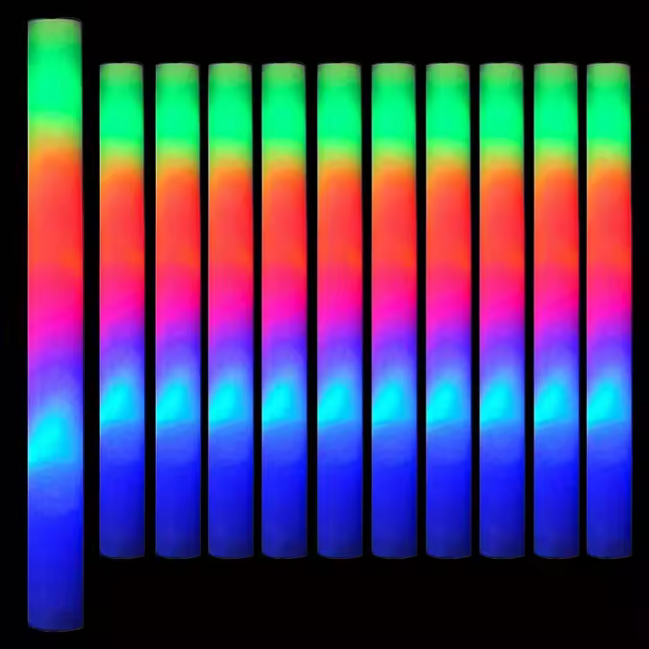 20cs Linterna De Espuma LED 16 Pulgadas 3 Modos Luz Nocturna Sticks Para Bodas Y Fiestas Colores Flashing Regalo De Fiesta - 1