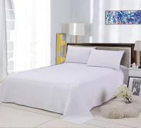 Sábana Individual One Piece Hoteles B&B Uso Doméstico Blanco Puro Material Lavado Poliéster/Celulosa Sábana De Cama Sin Fundas De Almohada - details 14