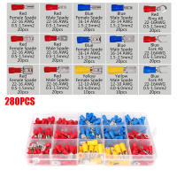Kit De Conectores De Cable Aislados 280/480PCS Terminales De Arruga Para Electrónica Kit De Crimpado De Alambres Variados - details 12