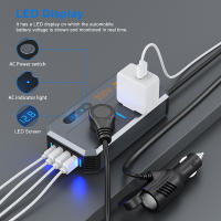 Inversor De Coche 200W DC 12V a AC 110V 220V Convertidor De Energía Automóvil Adaptador De Poder Con USB Tipo C Y Enchufe US EU - details 3