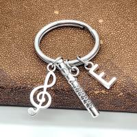 Llavero De Cifra Musical G Clef Con Letras a E J M Colgante De Flauta Llavero De Moda Para Regalo De Cumpleaños - details 2
