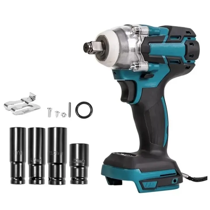 Llave De Impacto Eléctrica HILDA 18V Recargable Sin Batería Potencia Alta Para Reparación De Coches Herramienta De Bricolaje - 1