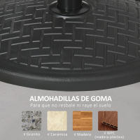 Outsunny Base de Sombrilla de Hormigón Soporte para Parasol de 14 kg Pie de Parasol para Mástil de Ø32-38 mm para Jardín Terraza Patio Ø46x34 cm Negro - details 5