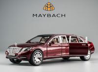 Coche De Juguete a Escala 1:24 Maybach S600 De Aleación Con Luz Y Sonido 6 Puertas Abiertas Coche Con Retroceso Para Niños Regalos Para Festivales - details 0