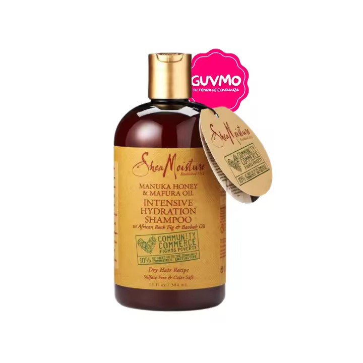 Shea Moisture Champú Hidratación Intensiva con Miel de Manuka y Aceite de Mafura 384 ml – Nutrición Profunda para Cabello Seco y Dañado - 1