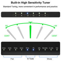 Amplificador Mini Lekato PA-1 Para Guitarra Y Bajo Acústico Eléctrico Con Altavoces Y Delays H8 Plugged Amp Combo Para Auriculares Pedal Board - details 3