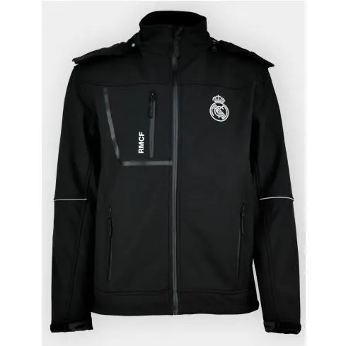 CHAQUETA REAL MADRID SOFTSHELL NEGRO - 1