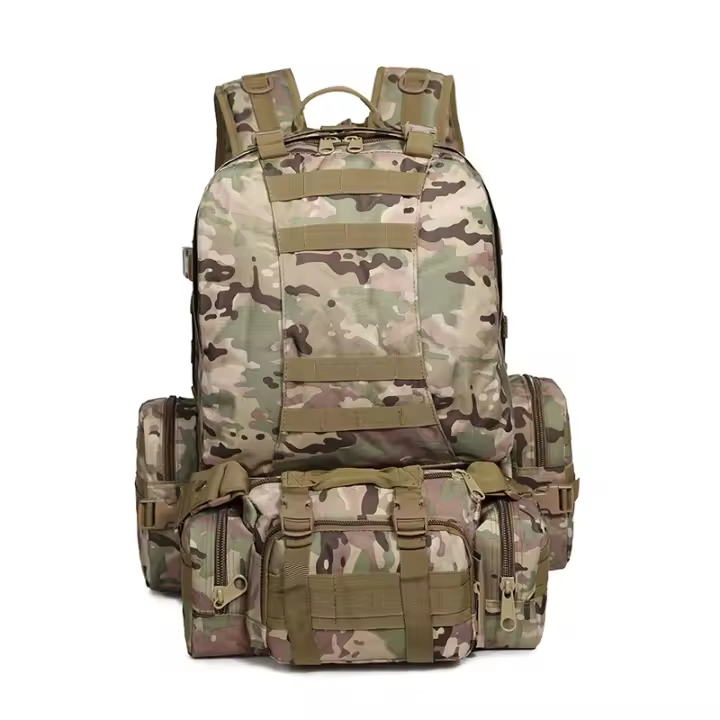 Versión mejorada del paquete combinado de hebillas de color a juego con almohadilla laminada de gran capacidad para acampar y montañismo al aire libre con camuflaje - 1