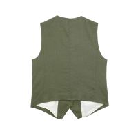 Conjunto Elegante Para Mujer TRAFZA Con Chaleco Y Pantalones Altos Cintura Ajustada Traje De Oficina Sin Mangas V-Neck Talla Regular - details 4