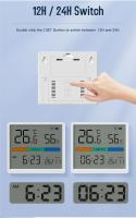 Termómetro Y Higrómetro Digital LCD Para Interior Sensor De Temperatura Y Humedad Estación Meteorológica Con Reloj Para El Hogar Tamaño 77x68x11 Mm - details 6
