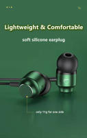 Auriculares magnéticos con cable para Gamer, cascos de Metal verde, estéreo de graves HiFi, 3,5mm, AUX o tipo C, micrófono HD, cancelación de ruido, uso cómodo - details 12