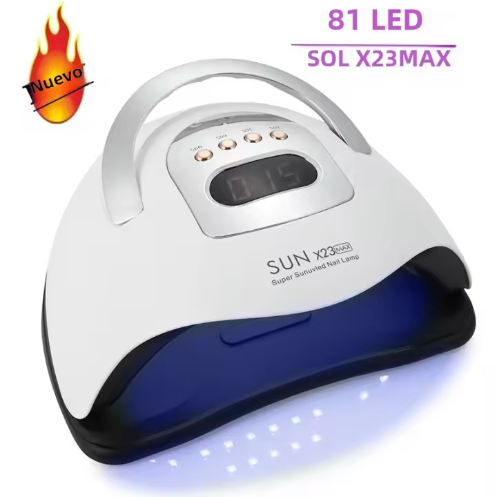 Secador De Uñas LED SUN X23MAX Con 81 LEDs Timer Automático De 10/30/60/99s Para Secado De Polvo De Uñas Profesional Tamaño 220*200*105mm - 1