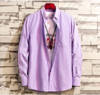 Camisa De Oxfورد Para Hombre Corta De Color Sólido Con Herramientas Casual Slim Fit Blanco Azul Rojo Verde Negro Talla Única - details 14