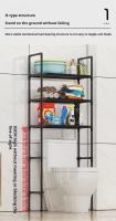 Estante de almacenamiento para inodoro 3 capas, estante multicapa sin perforaciones para lavadora, estante de cocina de pie, ahorra espacio, accesorios de baño - details 3