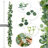 Planta Artificial De Eucalipto 170cm Hojas Verdes Para Decoración De Bodas Y Jardines Planta Falsa De Babas De Aire Colgante De Seda Para Hogar Y Exposiciones - details 4