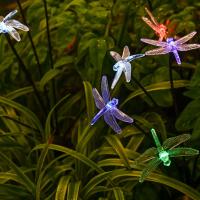 Luces Solares De Libélula Para Jardín 6LED Impermeables Con Palito Para Decoración De Camino Patio Exterior Arte Deco - details 3