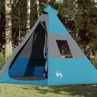 vidaXL Tienda de Campaña Tipi para 7 Personas Impermeable Toldo Carpa Color Azul,  Gris y naranja,  Verde y mas - details 0