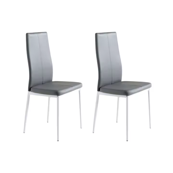 Pack Sillas Salón Comedor Sora Estilo Moderno en Color Gris 98x42x47 cm - 1
