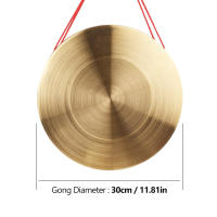 Gong De Mano 22/30cm En Latón Para Cifra De Ópera Con Martillo Redondo De Juguete Instrumento De Percusión - details 8