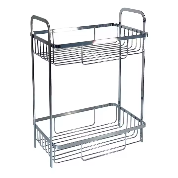 Comfortime - Estantería de Baño 2 Bandejas Iron Choeme Plated 29 x 18 x 39 cm - 1