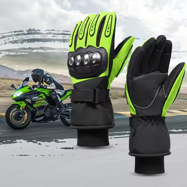 Guantes De Motocicleta Impermeables Y Térmicos Para Hombre Guantes De Conducción De Motocicleta Con Pantalla Táctil Guantes De Motocross De Invierno a Prueba De Viento - 1