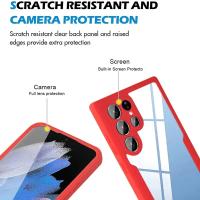 Funda De Teléfono HD Transparente Con Protección 360 Grados Para Samsung S24 Ultra S23 plus S22 S21 FE A55 A35 A25 A15 4G 5G Antisuciedad Resistentes Al Agua Y Arañazos Con Protección De Lente De Cámara - details 4