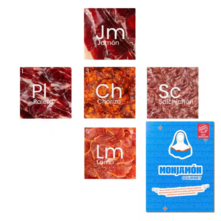 JAMÓN Y EMBUTIDO 100% IBÉRICO DE BELLOTA +42 MESES PREMIUM Final Añada 2022 [ELEGIDO PRODUCTO DEL AÑO 2025] Surtido Regalo - 1