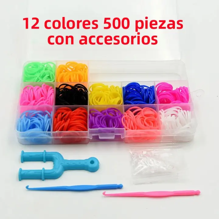 Juego De Hilo De Goma Para Tejer Pulseras DIY Manualidades Para Niñas Set De Loom De Silicona Regalo Creativo Para Niños Y Niñas - 1