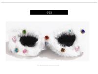 Gafas De Sol De Moda 2024 Con Diamantes Y Peluche Forma De Ojo De Gato Concava Para Fotografía Decorativas Para Mujeres - details 5