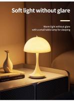 Lámpara De Mesa LED En Forma De Honguito Portable Carga Por Tipo C Luz Nocturna Táctil Para Decoración De Habitación Bar Café - details 6