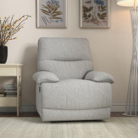 HOMCOM Sillón Reclinable de Salón Sillón Relax Reclinable Manual Tapizado en Tela con Reposapiés Carga 160 kg para Personas 150-190 cm 89x98x101 cm Gris - details 1