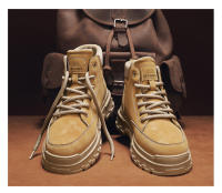 Botas De Otoño Para Hombre Antideslizantes Resistentes Al Desgaste Con Tela De Canvas Suela De Goma Botines Retro De Moda Para Caminar Y Trabajo - details 9
