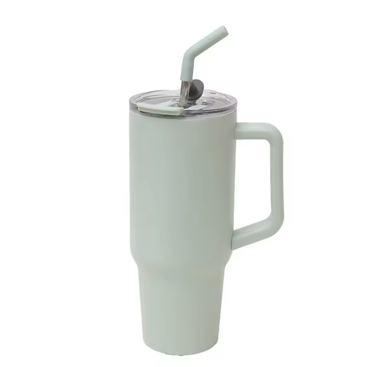 Taza de Maple inoxidable con ASA para Automóvil, Taza Doble para Bebidas, Taza con pajita de gran capacidad, Taza de lujo Ligera de Colone Puro para el hogar - 1