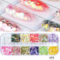 1Caja De Brillo De Uñas Iridescente Hexagonal Mermaid Con Lentejuelas Holográficas Pówer De Paillettes Para Esmalte De Uñas Decoraciones LYDJ - details 8