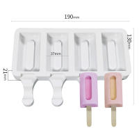 Molde De Hielo De Silicona Para Helado Y Jugos DIY Con 4 Agujeros Molde De Pascuitos Ecológico Y Resistente Para Hornear - details 6