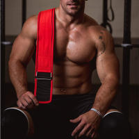Cinturón De Pesas Para Gimnasio Con Hebilla Auto-Desbloqueable Soporte De Espalda Ajustable Para Ejercicios De Squat Y Deadlift Nylon Negro Rojo Azul Verde Oscuro Tallas S M L XL - details 5