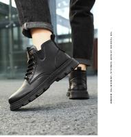 Botas De Cuero Retro Para Hombre Con Suela Gruesa Y Resistentes Al Desgaste Zíper Lateral Alta Comodidad Casual Botines De Otoño Y Primavera - details 14