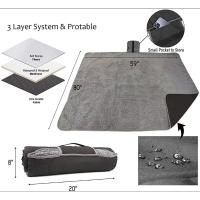 Manta De Camping Impermeable Y Lavable 1 Pieza Manta Portátil Para Exteriores Y Aventuras Al Aire Libre Tejido De Poliéster Grueso - details 4