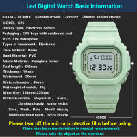 Reloj Digital LED Para Hombres Y Mujeres Resistente Al Choque Reloj Deportivo Impermeable Con Correa De Silicona Estilo Simple - details 3
