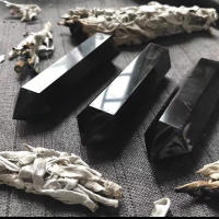 Torre De Obsidiana Natural 1pc Pulida Para Balancin De Círculos Y Hechicería Decoración De Hogar Para Equilibrio De Chakras Y Reiki - details 8