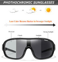 Gafas De Ciclismo Unisex POAT Polarizadas Y Fotocromáticas Para Exterior Pesca Y Deporte Montura De Polímero Lentes TAC - details 0