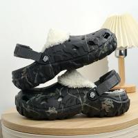 Zapatillas De Invierno Para Hombre Confortables Y Cálidas De Peluche Suave Zapatos De Casa EVA Sandalias Casuales Exteriores Clogs De Tela De Algodón - details 3