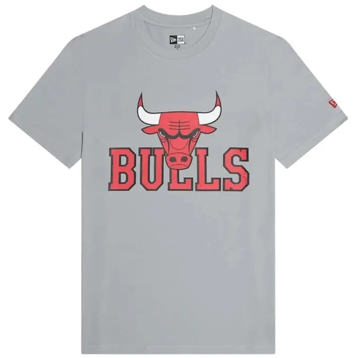 Camiseta de Manga Corta New Era Nba 23 Chicago Bulls para unisex en color gris - 1